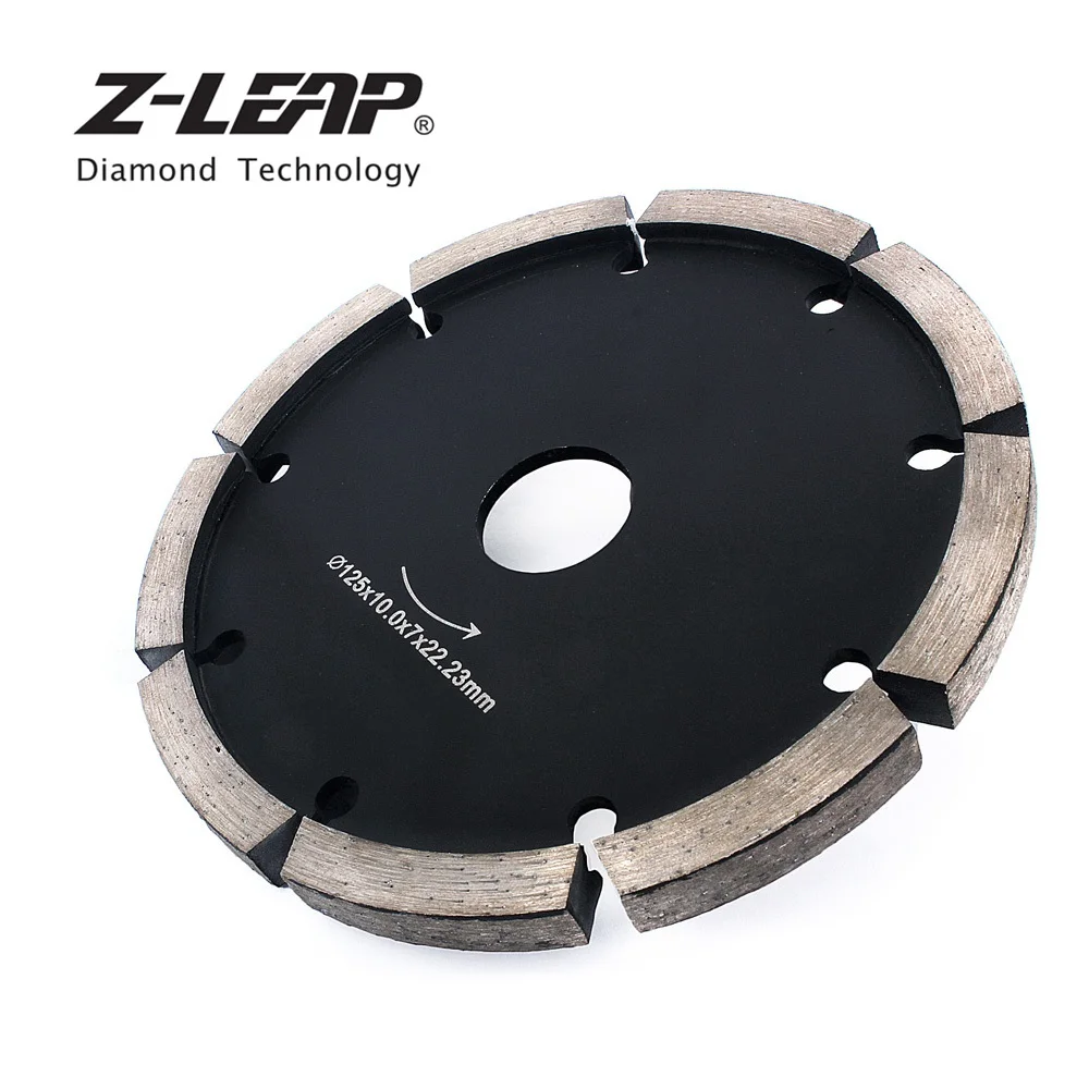 Puntero de punta de diamante Z-LEAP, herramienta de corte de 5 pulgadas y 10mm de espesor, 125mm, para pared de hormigón y suelo