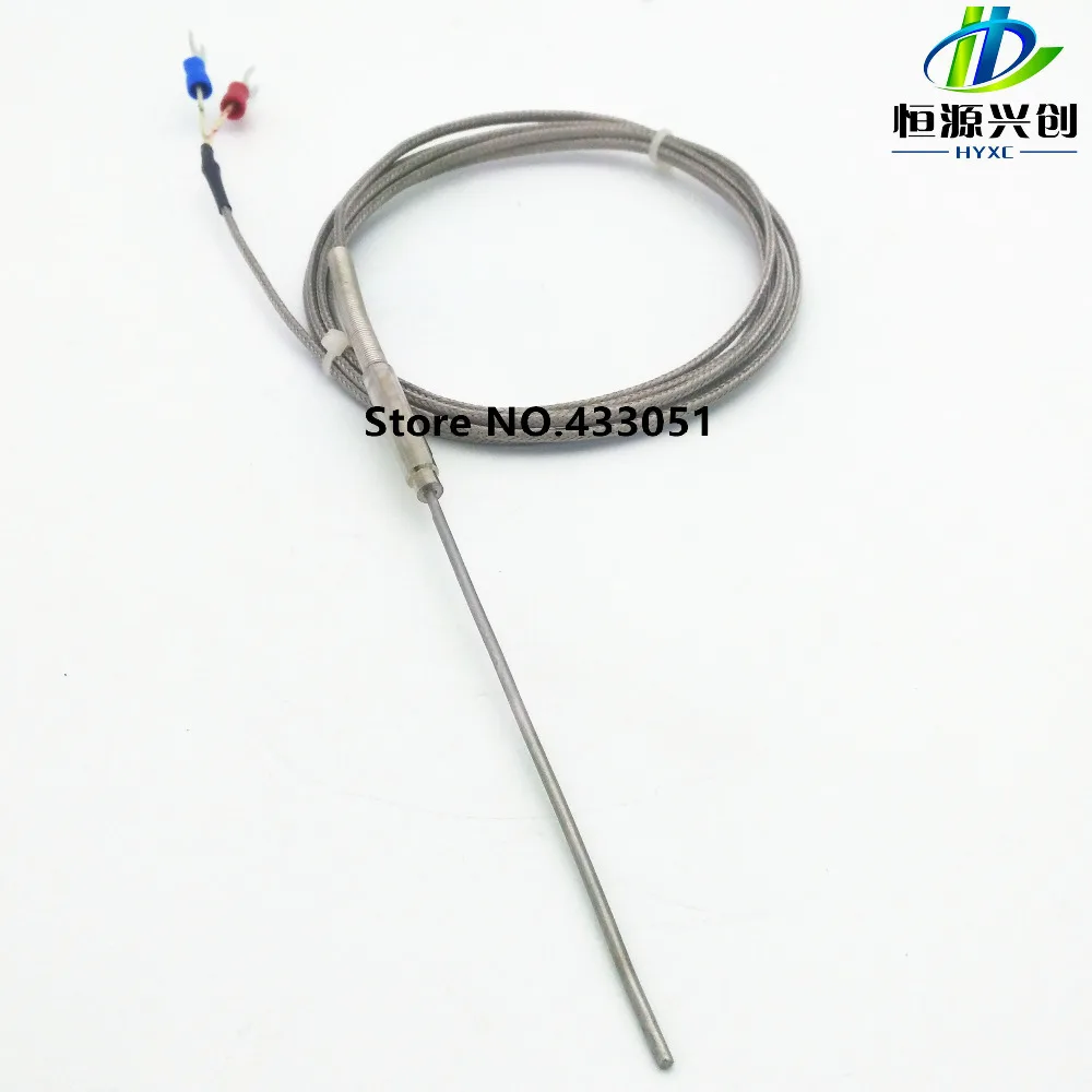 

TC 0-1200 degree K type Thermocouple probe 300mm Sensors ,Probe diameter 2mm ,1m cable temperature probe sensor