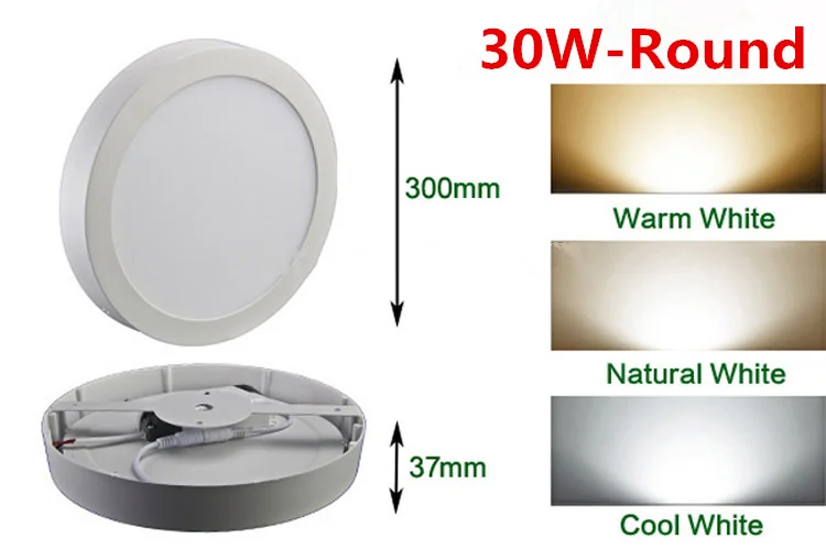 Led ceiling lights 30W surface mounted luminaria lamp 2835smd Natural White/Cold white AC 85V-265V CE&ROHS by DHL 20pcs/lot