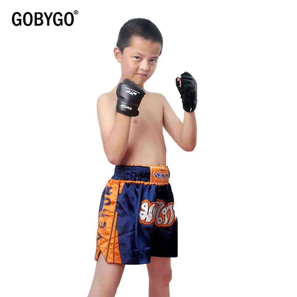 GOBYGO Half Fingers Kids Sandbag Training Boxing Gloves PU Leather Fitness Sparring Taekwondo Gloves Fighting Hand Protector