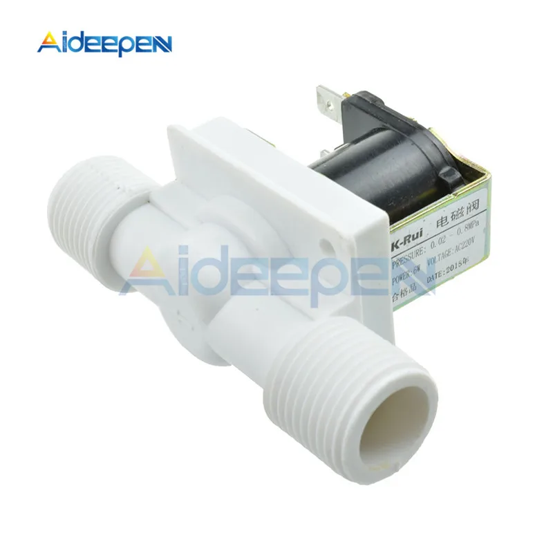DC 12V AC 110 220V Plastic Solenoid Valve Magnetic Washing Machine Dispenser Drinking Water Pneumatic Pressure Controller Switch