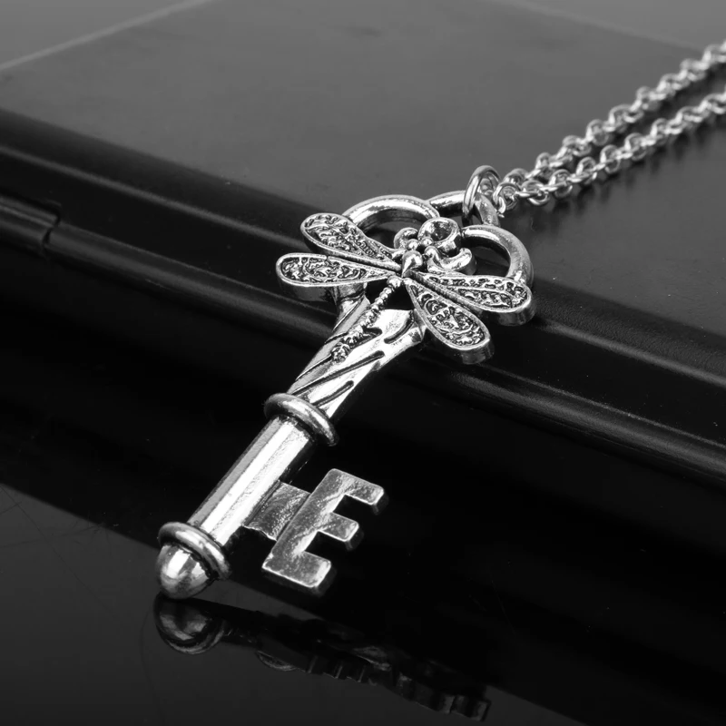 dongsheng Vintage TV Jewelry Outlanders Dragonfly Symbols Pendant Necklaces Dragonfly Cosplay Key Pendant Choker Necklace-30