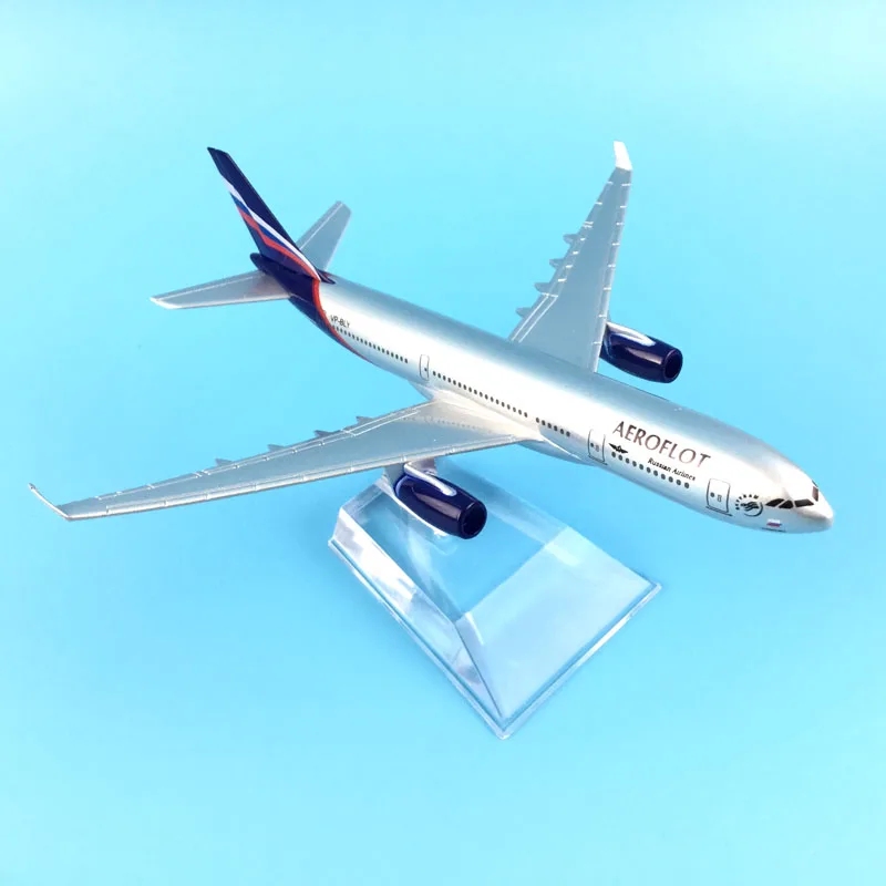 AEROFLOT RUSSIAN AIRLINES AEROPLANE MODEL AIRBUS A330 AIRPLANE 16CM METAL ALLOY DIECAST 1:400 AIRPLANE MODEL TOYS