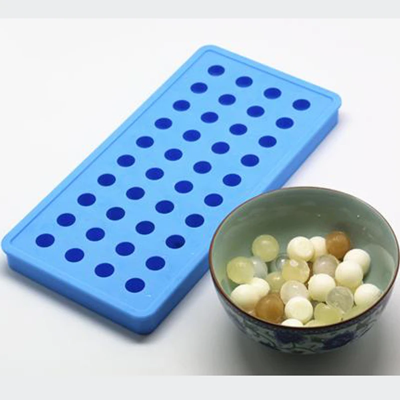 

New silicone 40 Cavities Dia 1.7cm Small Ball Ice Cube Tray Mould Chocolate Mold For DIY Home Making