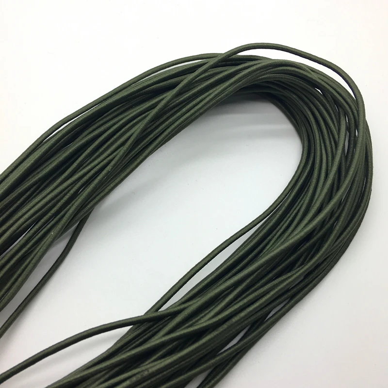 5yards/lot Army green Trong Elastic Bungee Rope Shock Cord Tie Down DIY Jewelry Making Pick color