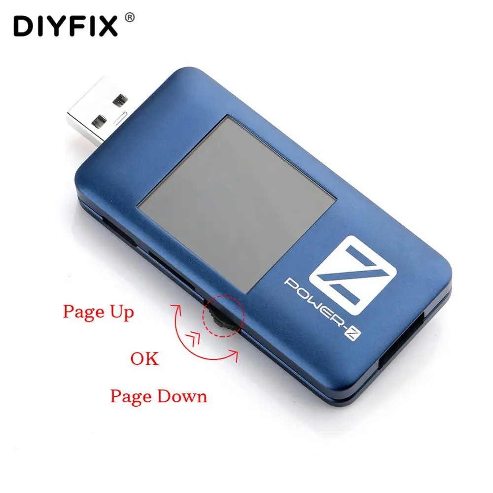 Power-Z FL001 USB PD Tester Type-c PD QC 3.0 2.0 Quick Charger Voltage Current Ripple Dual Type-C Volt Meter Power Bank Detector