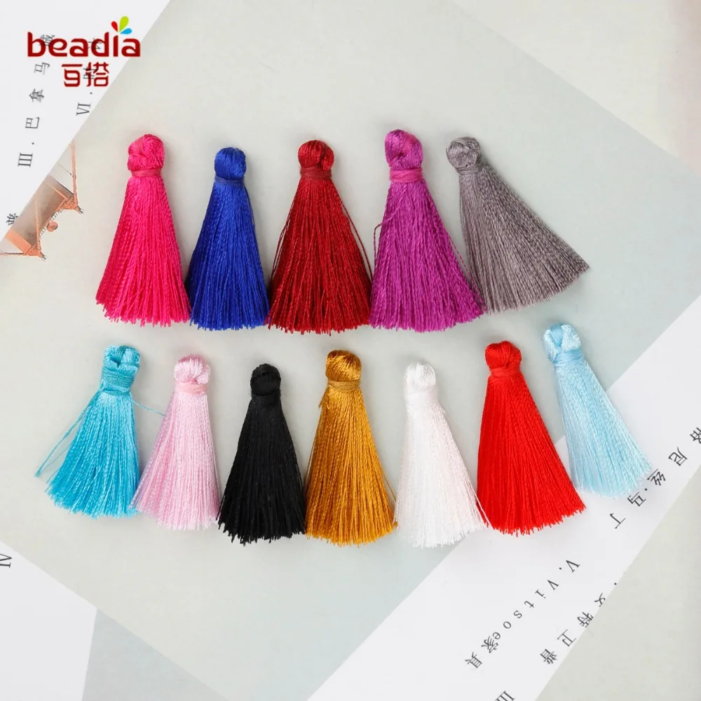 

Fashion 10-20pcs Handmade 35mm Long Mini Tassel,100% rayon silk tassel for DIY tassel dress garment/home textile accessories