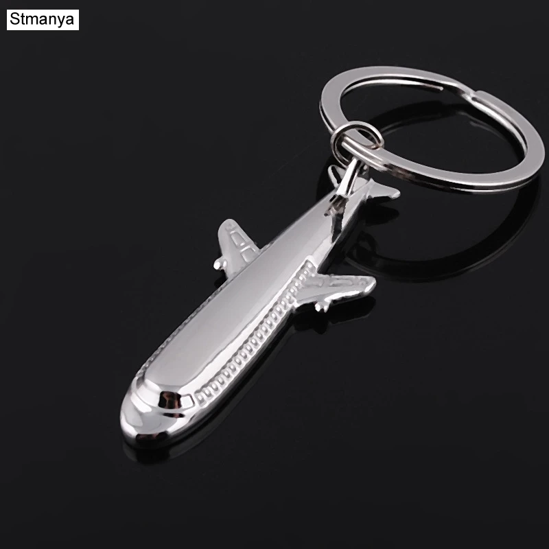 New Fashion Key chain boeing aircraft plane shaped metal keyChain Car key Ring Jewelry For Man Women key Holder Gift #17146