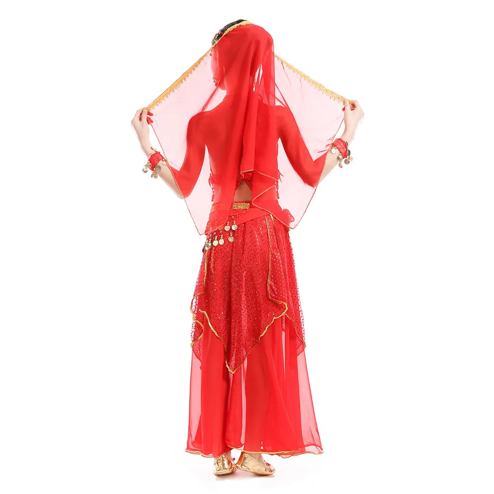 Belly Dance Costumes for Kids Girls Children Belly Dance Skirt Bollywood Dancing Dress Performance Competition Indian Cloth Set