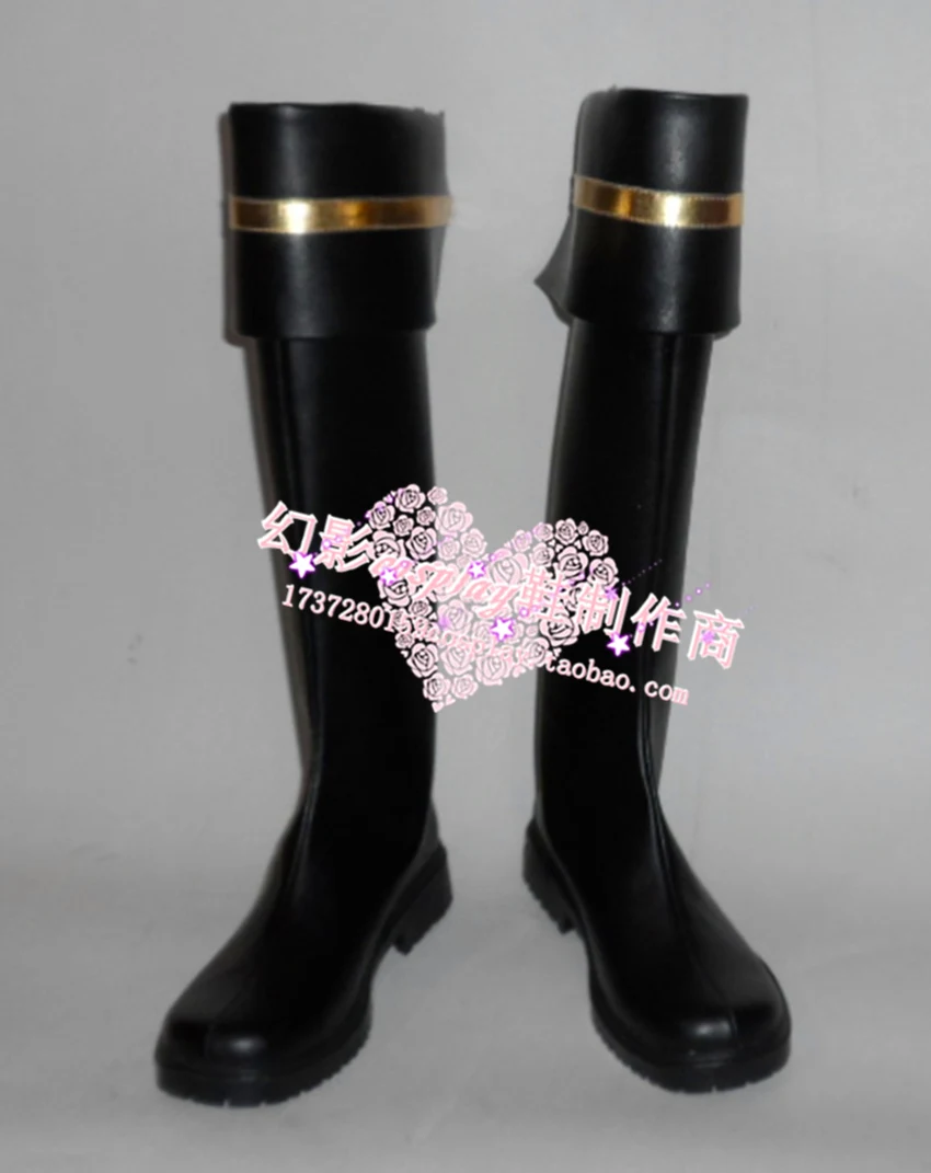 Axis Powers Hetalia Antonio Fernandez Spain Black Long Cosplay Shoes Boots H016