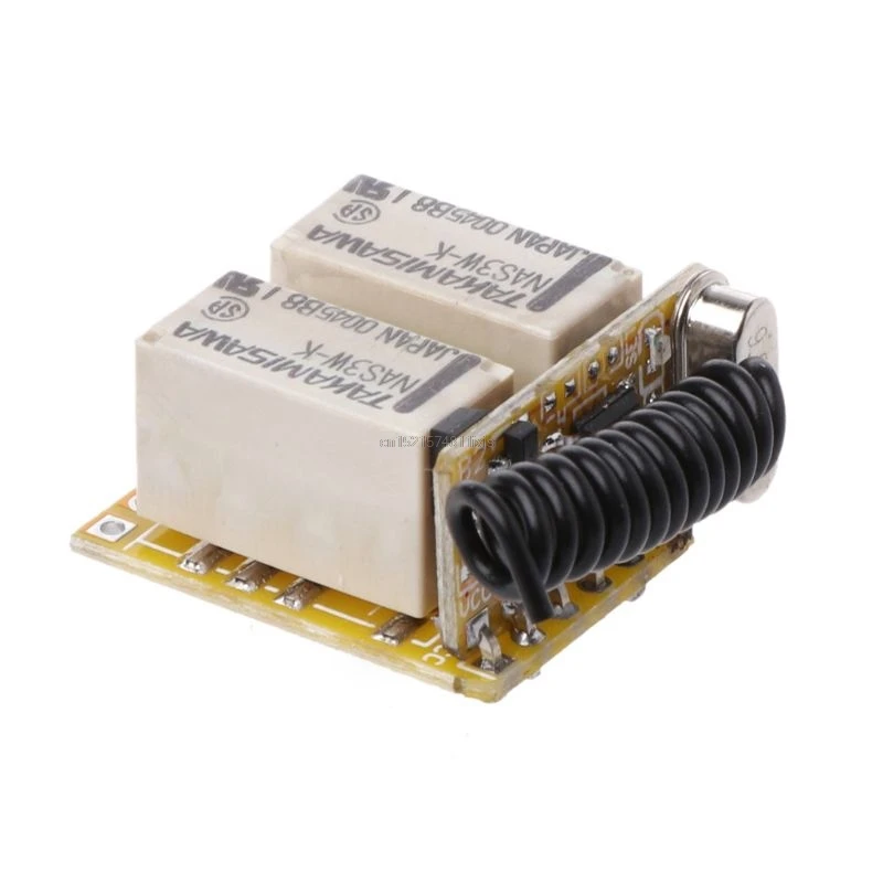 Relay Remote Switch 2CH DC3.7V 4.2V 5V 6V 7.4V 8.4V 9V 12V Output 0V Dry Contact Relay Switching Value NO COM NC 315MHz 433MHz