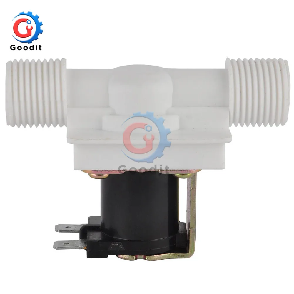 DC 12V / AC 220V Sensor Switch Electric Solenoid Valve Magnetic N/C Water Air Inlet Flow Switch Valve