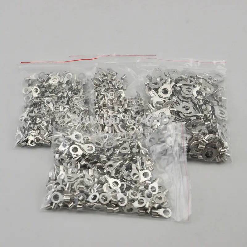 200PCS/100PCS RNB1.25-5 Non-insulated ring terminal electrical wire crimp naked connector AWG 22-16