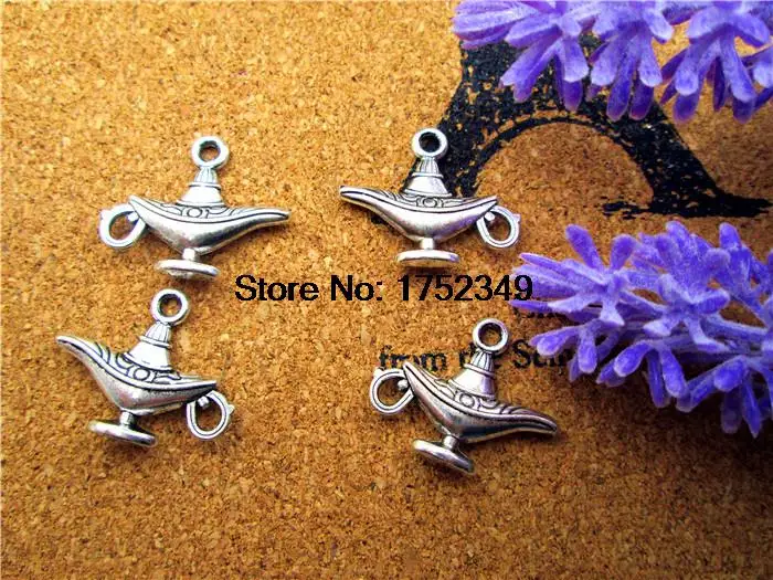 100pcs--  Genie Lamp Charms  Antique Tibetan silver  Genie Lamp Charms  pendants ,DIY Supplies  21x17mm