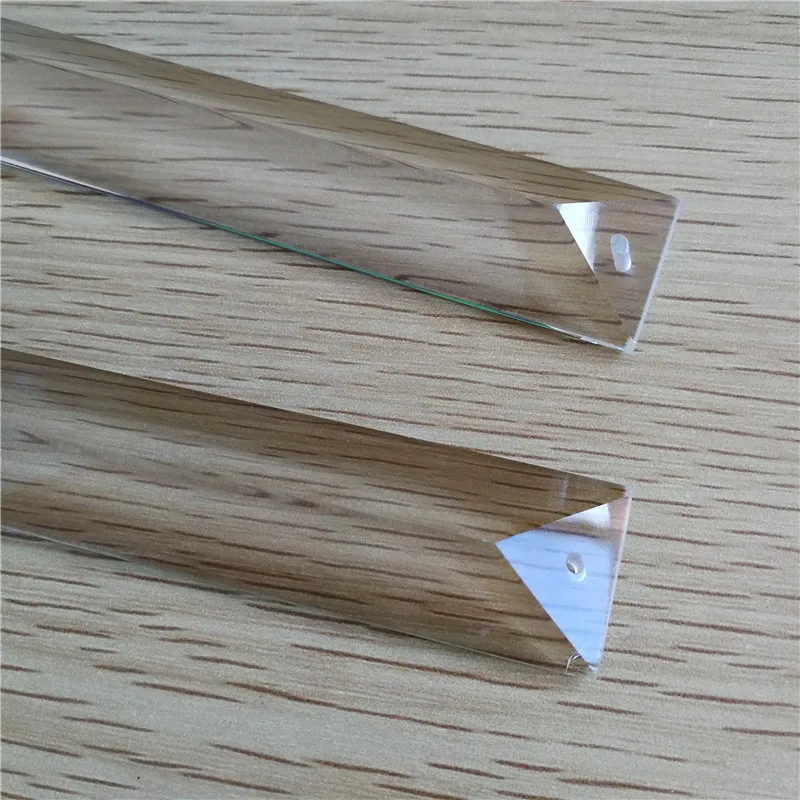 22mm*120mm Two holes 100pcs Glass Crystal Hanging Prism Lamp Lighting Pendant For Luxury Home Chandelier