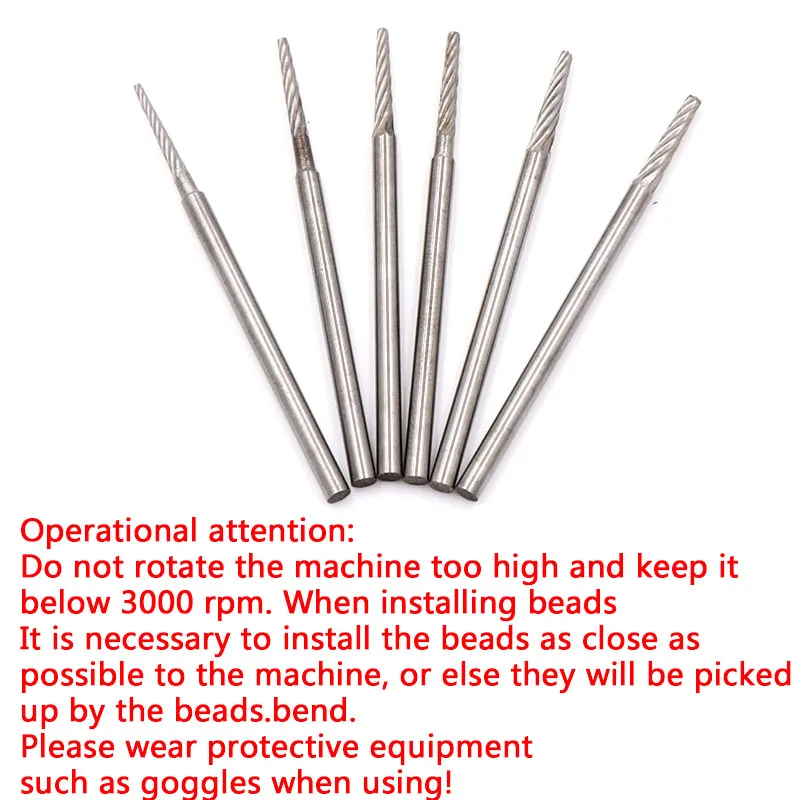 1pcs 1.2/1.6/1.8/2/2.2/2.35mm Beads Polishing Fixed Shaft Mounting Shafts Ball Knife Woodworking Tools Wooden Beads Drill Bit