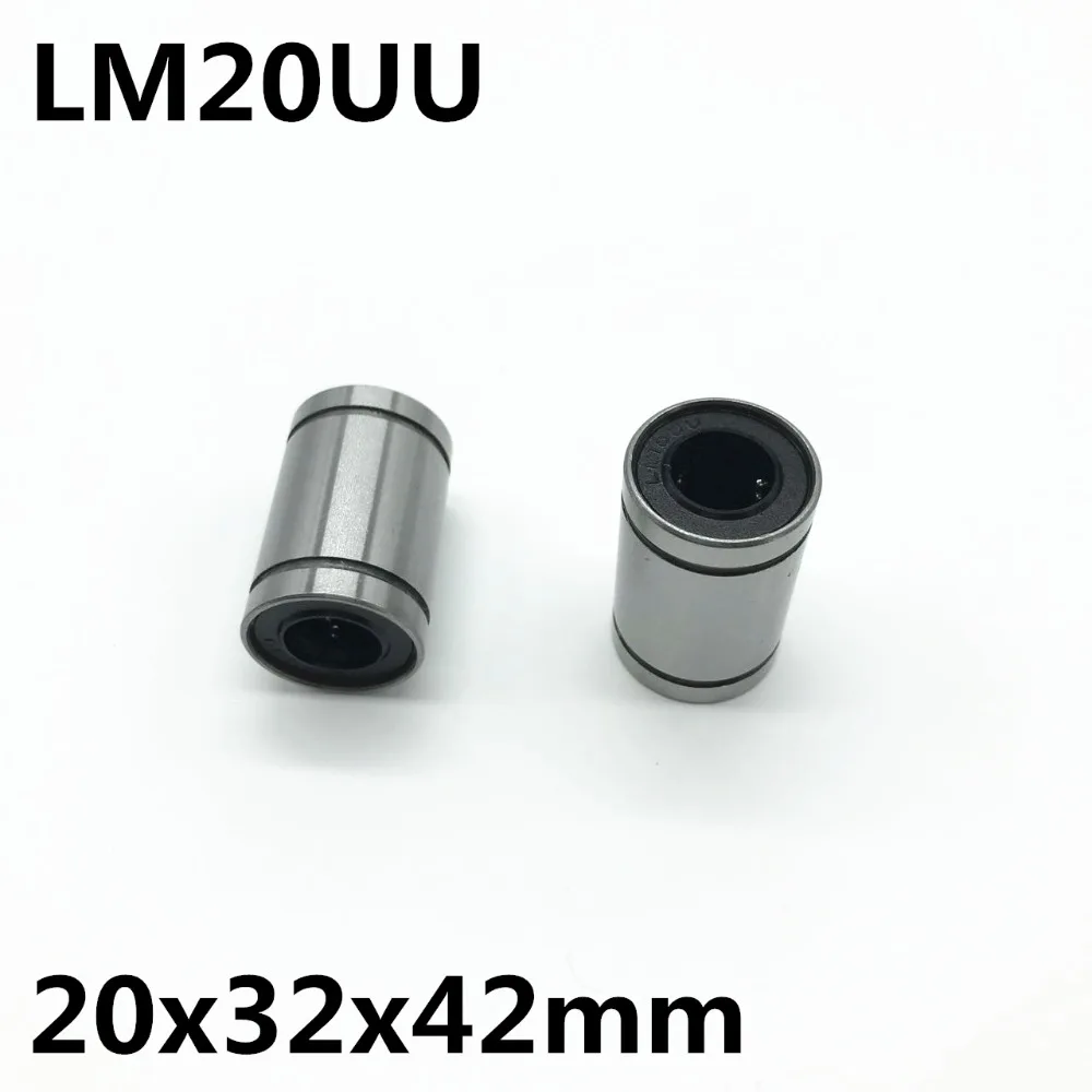 

10pcs LM20UU ball bearing inner diameter 20x32x42mm guide linear optical axis bearings Linear motion bearings high quality