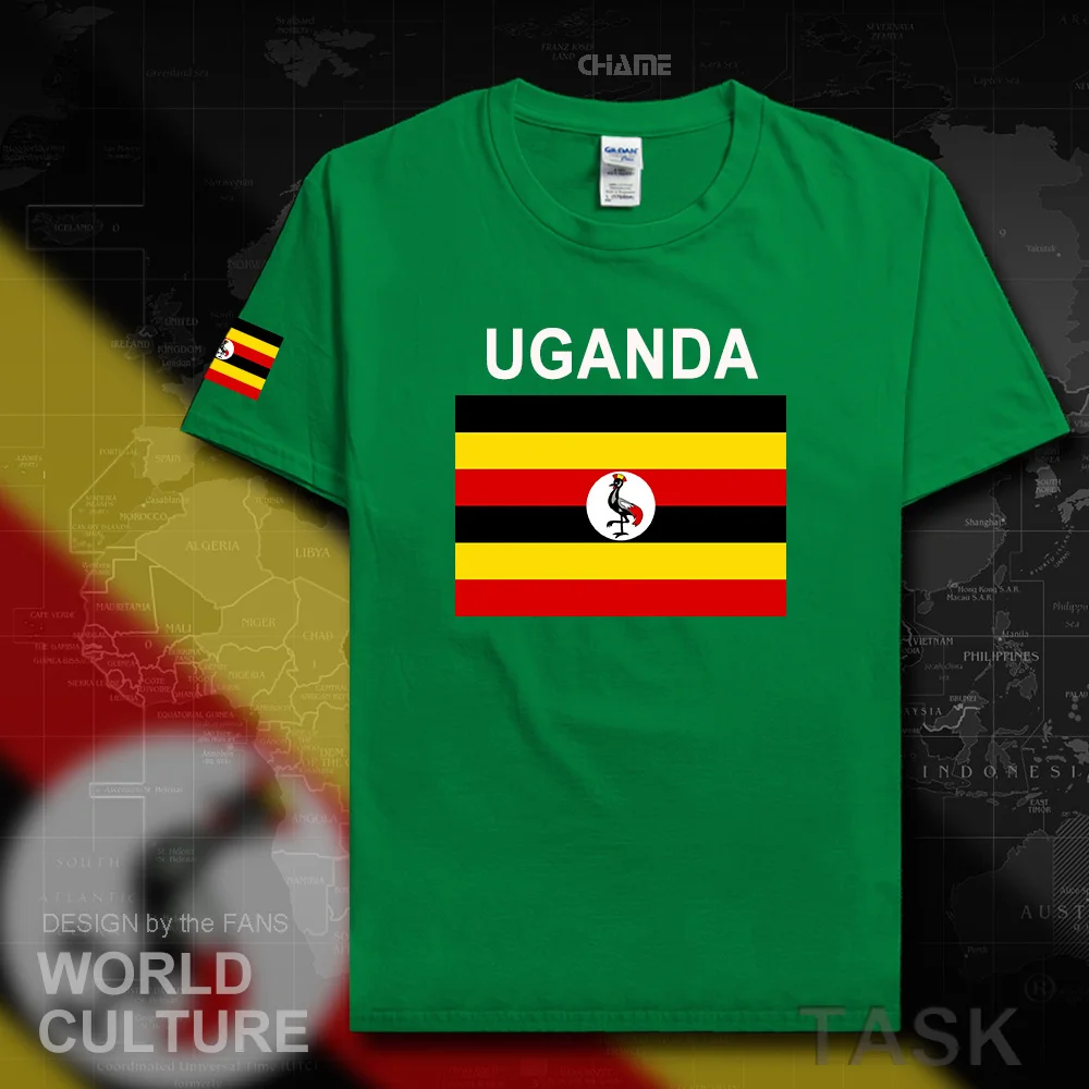 Uganda Ugandan men t shirts 2017 jerseys nation team tshirt 100% cotton t-shirt gyms clothing tees country sporting flags UGA