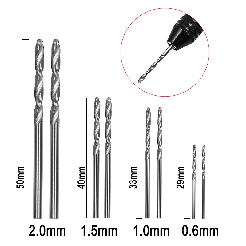 1 Set Drill Bits HSS High Speed Steel Drill Bits Set Tool HSS Power Tools M35 Alloy Mini Carving Clamp For Craft Carving Diy