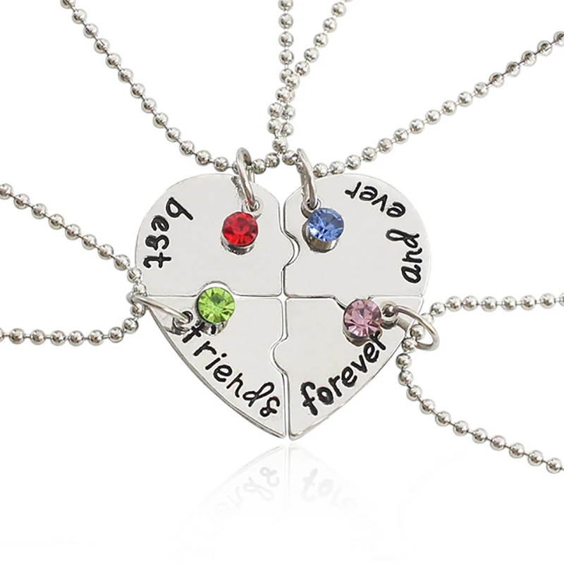 New Best Friends Necklace For Women Girls Broken Heart Puzzle Musical Note Pendant Necklaces BFF Friendship Forever Jewelry Gift