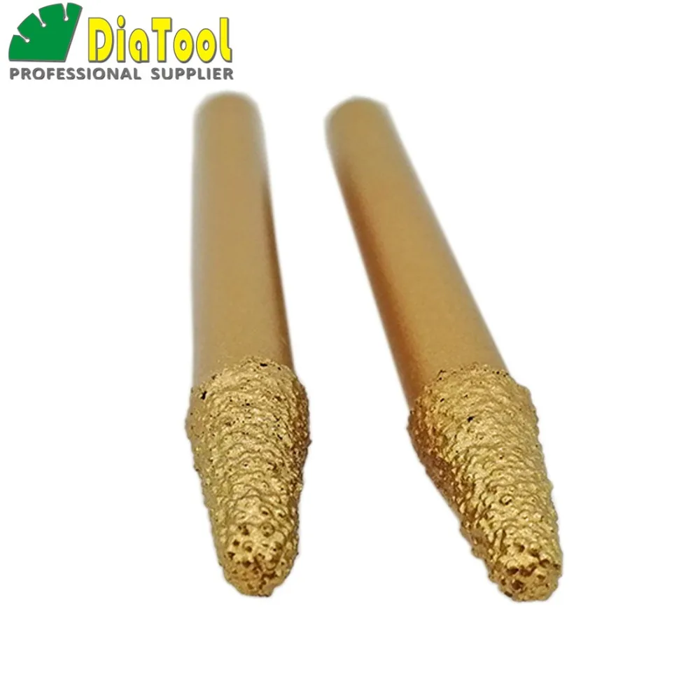 DIATOOL 2 قطع CNC لقم نحت للحجر (8-4/20 ملليمتر) مخروط نوع ، فراغ صنع من النحاس الماس ماكينة حفر على الخشب (ماكينة أويما) ، الماس نتوءات