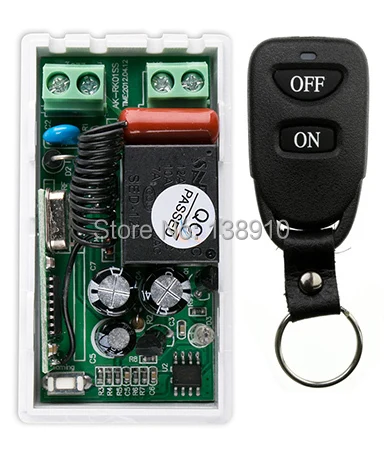 

NEW AC220V 1CH 10A Remote Control Light Switch teleswitch Relay Output Radio Receiver Module and 2 pcs Belt buckle Transmitter