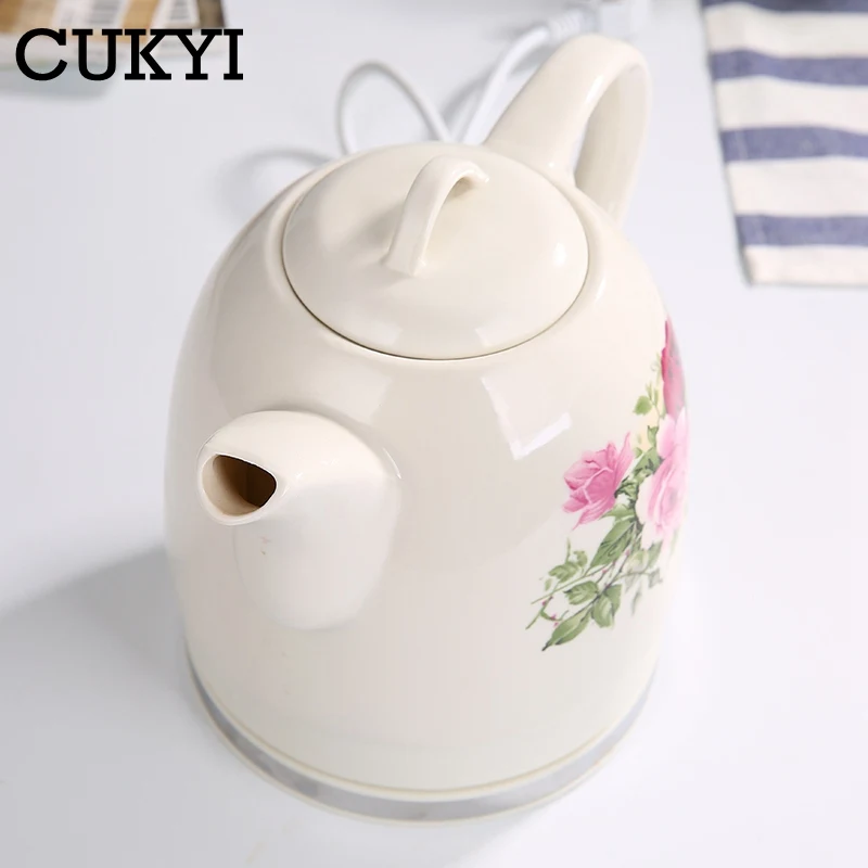 1L Electric Kettle Ceramic Tea Boiler Automatic Power off Detachable base Anti-dry protection kicthen tools Household health pot