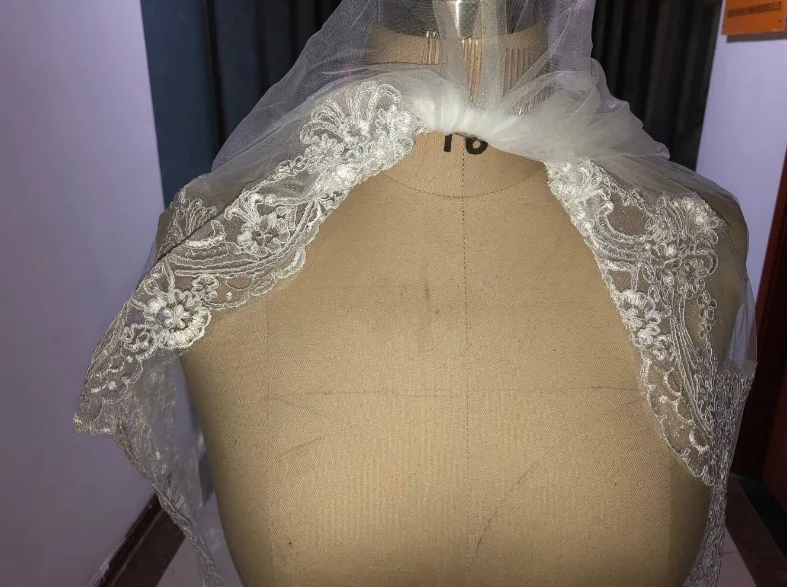 Braut Schleier Neue Klassische Spitze One-schicht Appliqued Hochzeit Schleier Elegant Hochzeit Zubehör