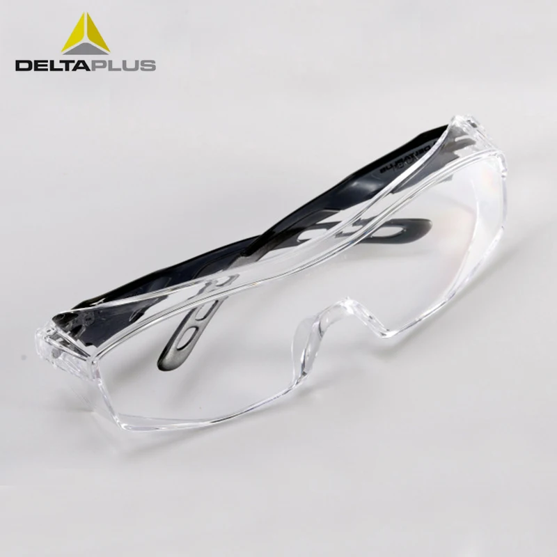 DELTAPLUS Safety Goggles Transparent Scratch Resistant Protective Glasses Dustproof Windproof Lab Anti-impact PC Lens Eyeglasses