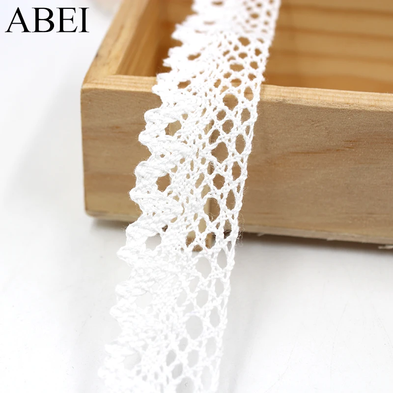 10yards/lot quality cotton lace ribbon cotton lace trim sewing fabric material Handmade garment accessories craft Wedding Decors