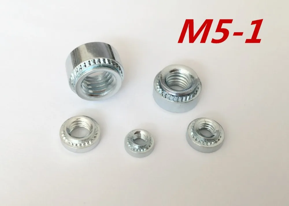 10pcs/lot High Quality M5-1 M5 press nut clinching Nut steel zinc plated Rivet Nuts inserting self clinching Nuts