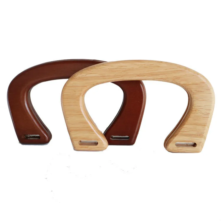 

One Pair U Shape Wooden Purse Bag Handle Wood DIY Handbag Accessories Obag Bag Handle Replacement Parts Vintage Bag Hardware