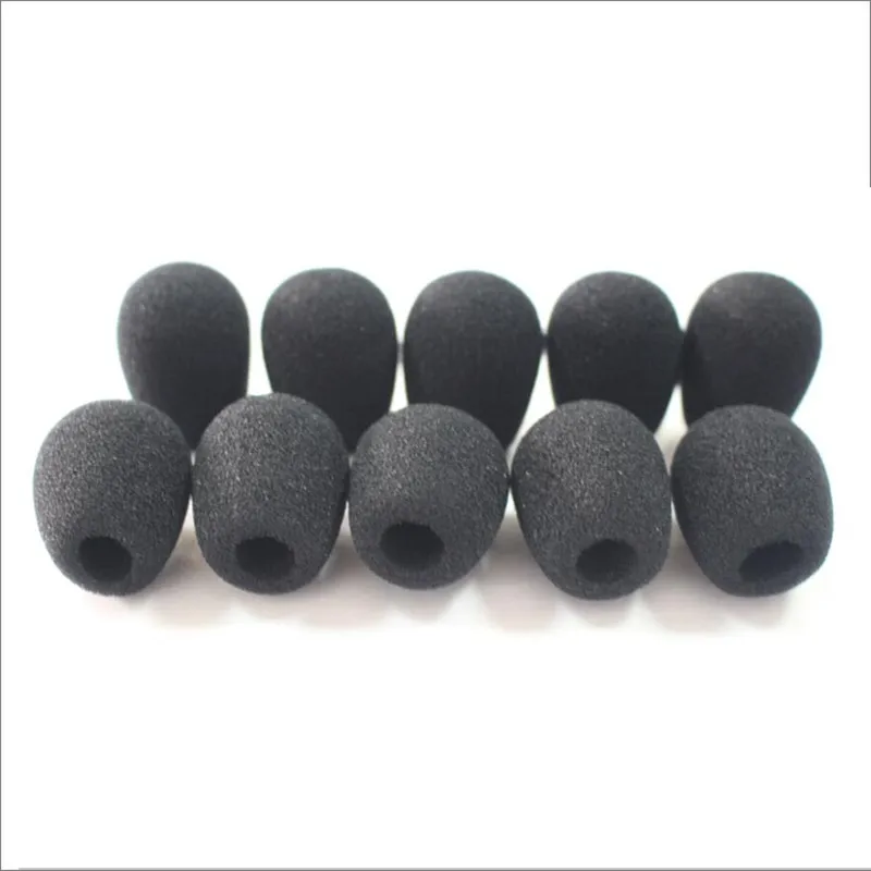 10 Pcs Call Center Mic Foam Windscreens 8mm Diameter Microphone Foam Covers Windshields for Most Headset Microphones
