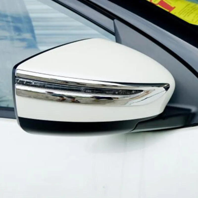

ABS Chrome For Nissan Kicks 2016 2017 2018 accessories Car Rearview mirror decoration strip Cover Trim Sticker Car Styling 2pcs