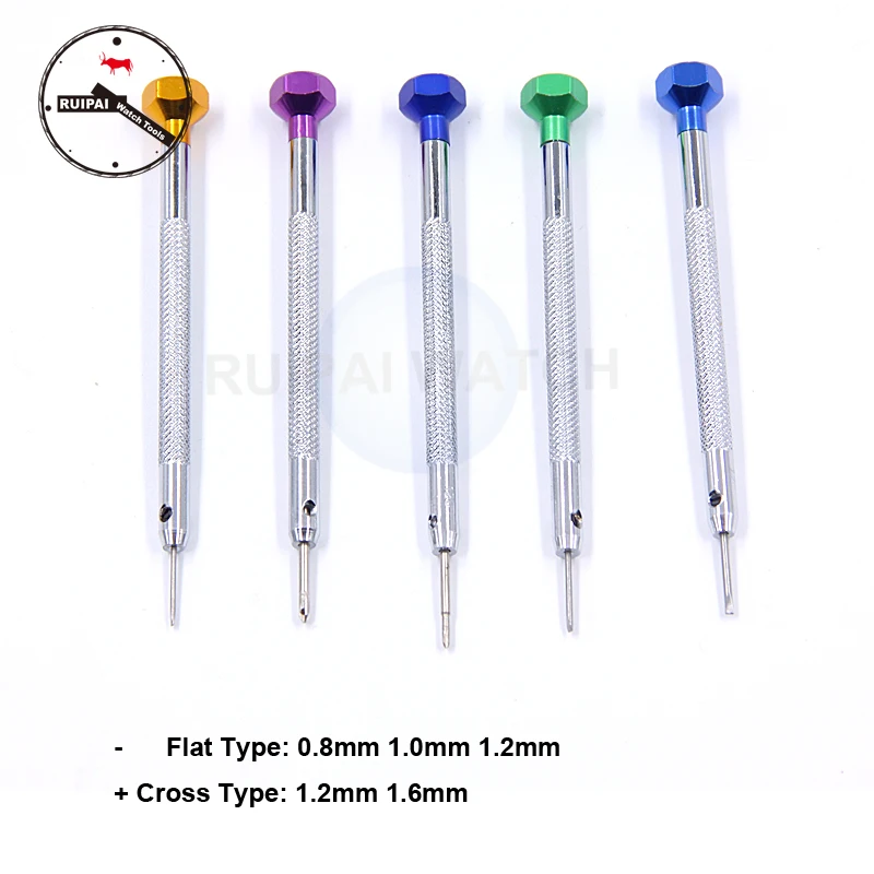 

Wholesale 5pcs/lot High-end Watch screwdriver set,Flat 0.8 1.0 1.2 Cross 1.2 1.6 Watch Tool Repair scewdrivers for watchmaker