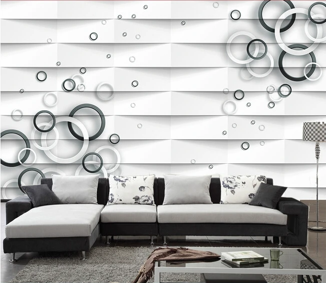 

Custom 3D large murals, modern minimalist de parede Papel, TV background wall, bedroom wall paper