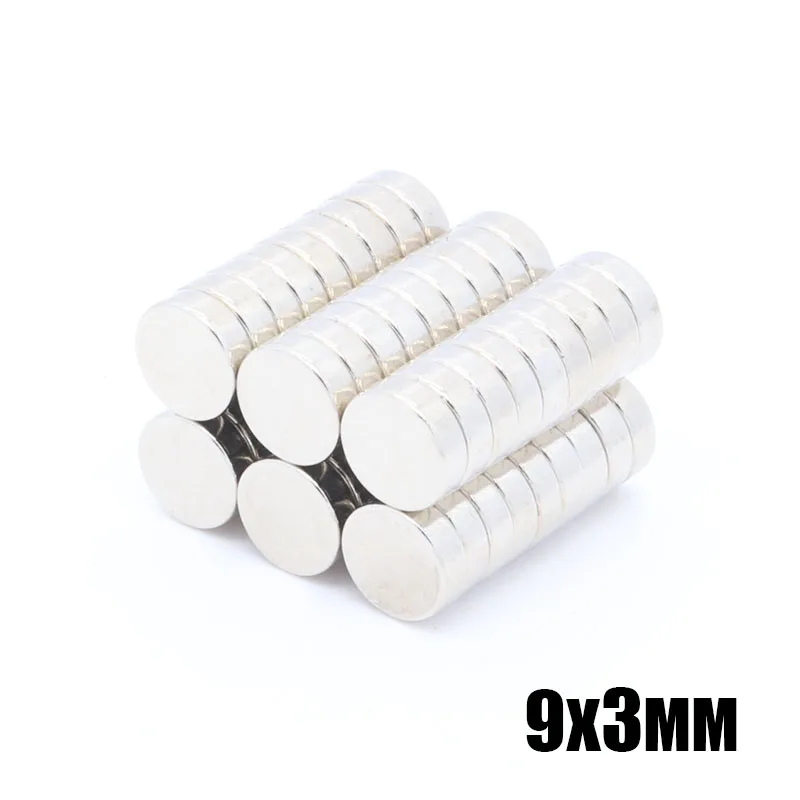 

100pcs 9x3 mm N35 Strong Disc NdFeB Rare Earth Magnet 9*3 mm Neodymium Magnets 9MM X 3MM refrigerator magnets 9X3MM