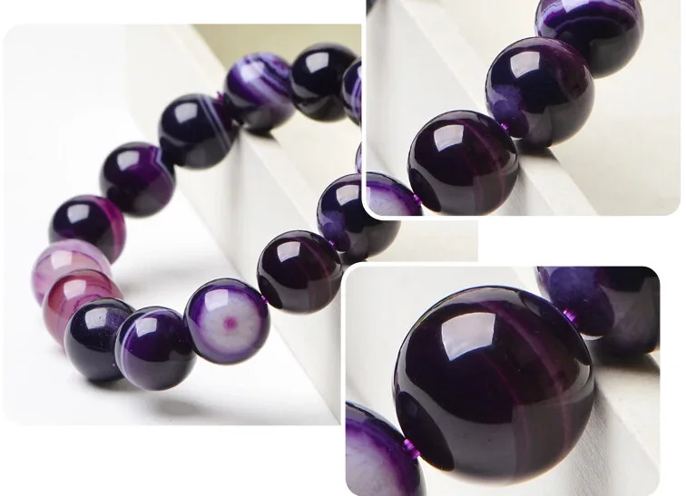 Fashion Purple Onyx Bracelets for Women Buddha beads Bangle Ethnic Accessories Men Bracelet Valentine\'s Day Gift