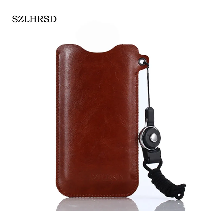 SZLHRSD for Sharp Aquos S3 mini FS8018 Mobile Phone Bag Case Hot selling slim sleeve pouch cover + Lanyard