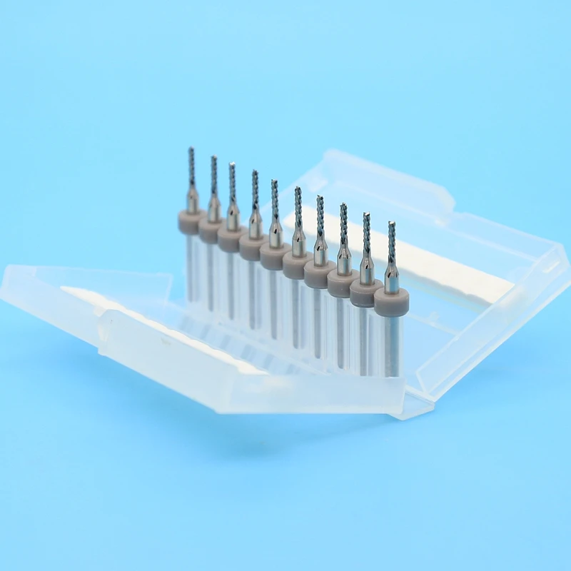 Fresa de madeira 1.6mm 1.7mm pcb, fresa de carboneto de tungstênio, dovetail, 10 peças