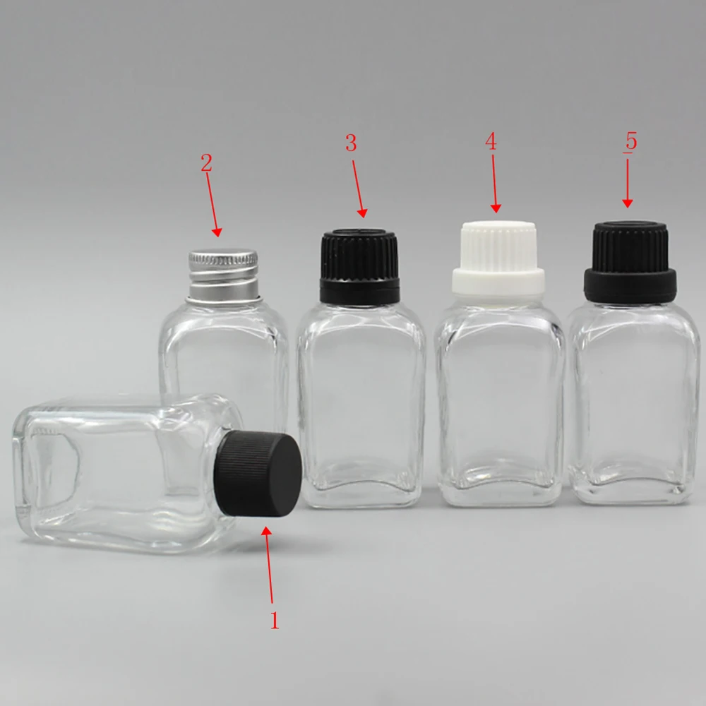 

Wholesale 1 oz glass essential oils bottles with dropper cap, empty square serum bottle glass 30ml