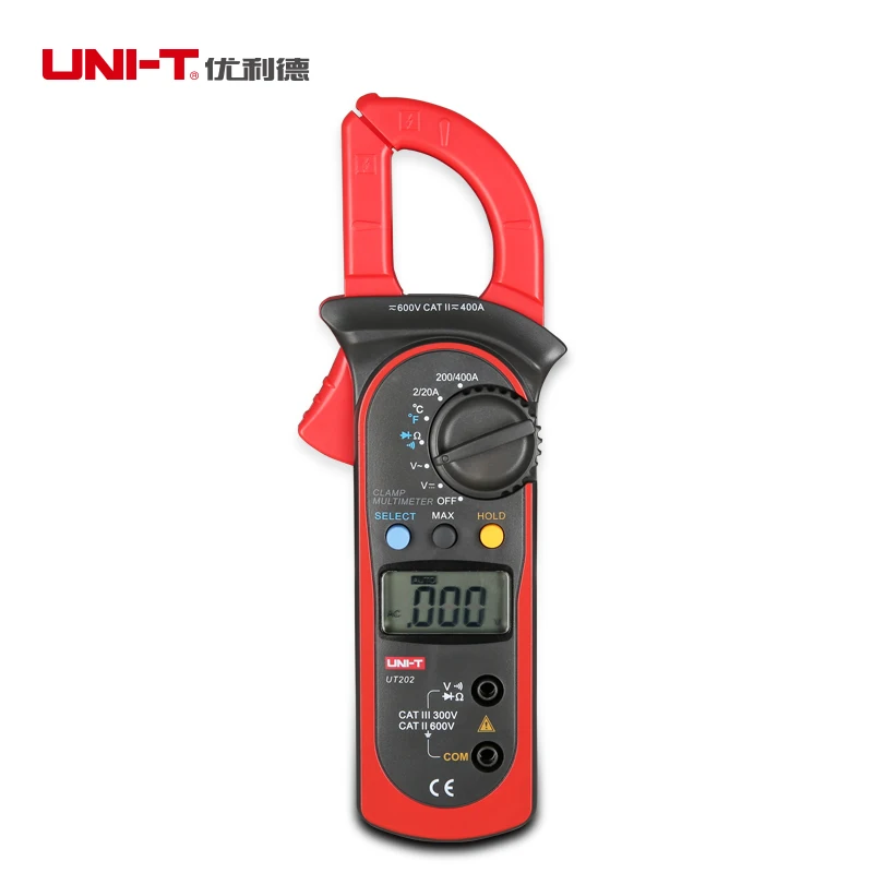 UT202 Digitale Zangen-multimeter DMM DCV ACV TEMPERATUR, Freies Verschiffen !!!