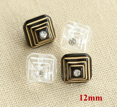 30pcs/lot Size:12mm Fashion pyramid Button for shirt Rhinestone Buttons for DIY Sewing Accessories(KK-706)