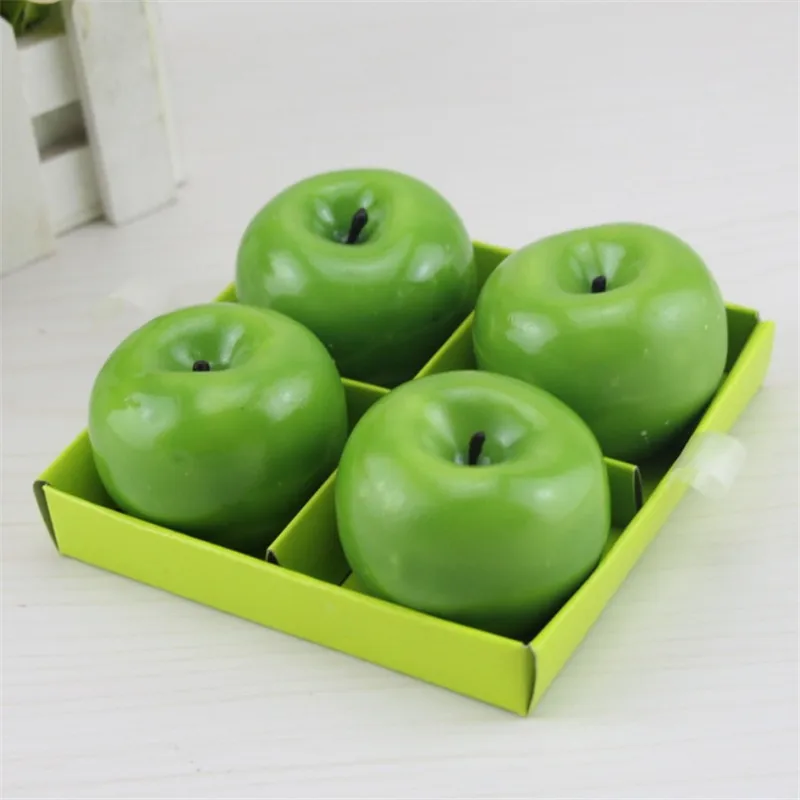 4PCS/Lot Christmas Lemon Shape Fruit  Candle Greet Gift Party Supplies Wedding Gift  Romantic Confession Candle