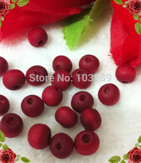 free shipping 1000pcs/pack cheap 7mm wooden bead  with rose scent , rosary bead, red bead for religious rosary special offer