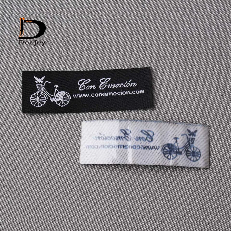 private brand iron on woven label tag stick label no need sew 1000 pieces lot with cut separate