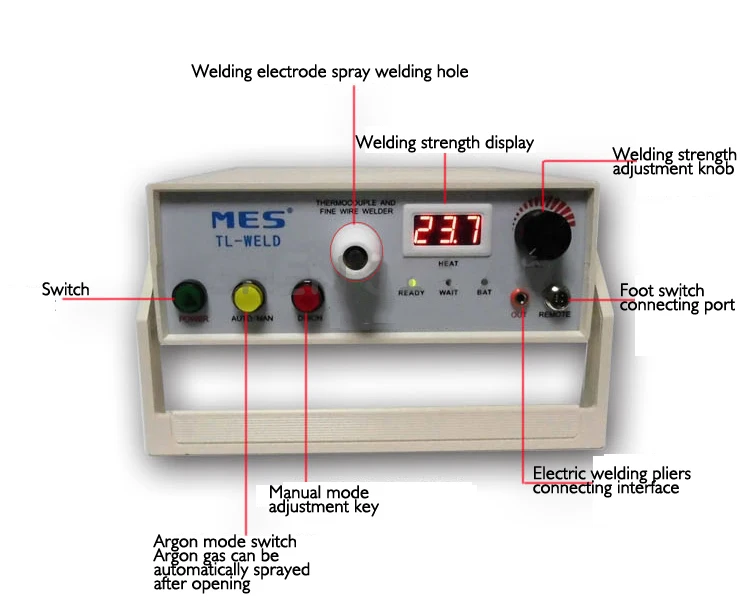 

Rechargeable Spot Welder Machine with Argon Contact Function Thermocouple and Fine Wire Welder