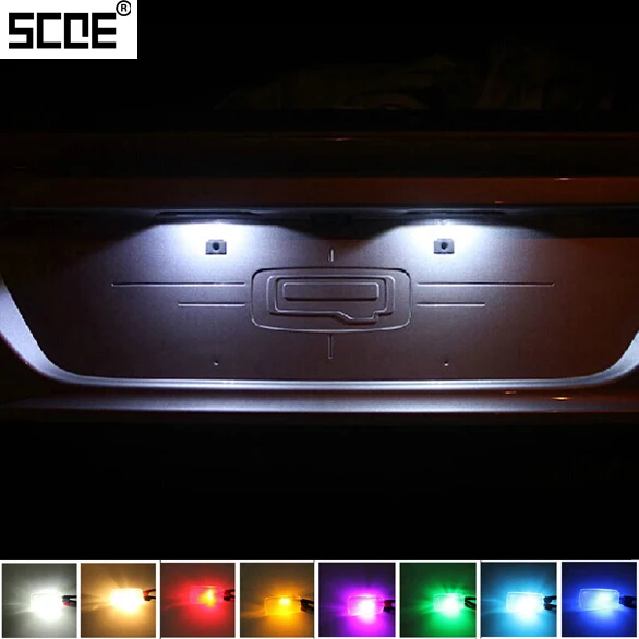 

For Nissan 350Z 370Z 370Z Roadster (Z34) Almera SCOE New 2X6SMD 5050LED License Plate Light Bulb Source Car Styling