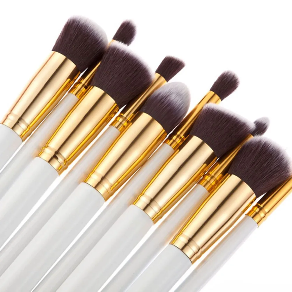 10PCS The Buffer Airbrush Finish FOUNDATION Brush Loose Paint Air Gun Type Effect loose Powder Wool cosmetic Makeup brush