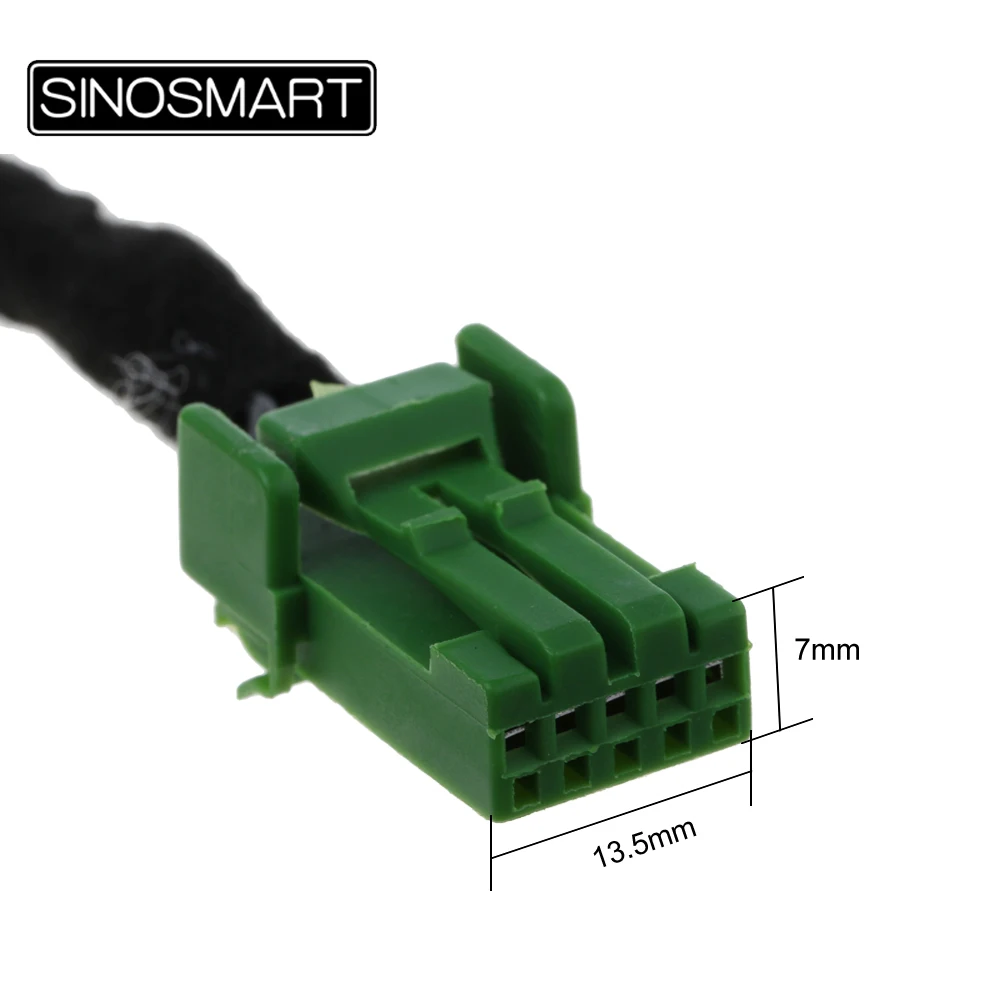 SINOSMART 5PIN Dual-Head Video Input Cable with 6V Output for Suzuki S-Cross Vitara OEM Screen | Reverse Camera CVBS Adapter C5